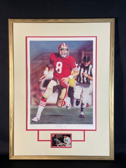 Steve Young,"Run & Shoot" Limited Edition Print 620/849, Signed By Steve Young & Artist Daniel Smith