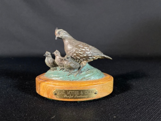 Ralph Trethewey, "Quil Mother & Chicks", Limited Edition Bronze No. 4/90