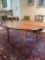 Antique Oak table, round, with one drop leaf. 46