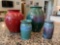 (4) Bruning Art Pottery Vases/Pots