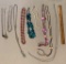 Costume jewelry, necklaces. From retailers such as Nordstrom and Macy's, as well as artisan makers.