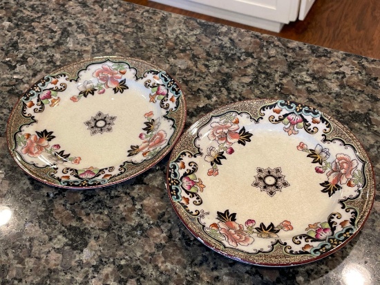 Small Plates by Beech and Hancock, England in the firm's Jeddo pattern, circa 1875.