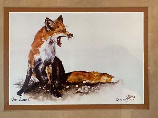 Zella Strickland, "Ho-Hum," Signed & Framed Print