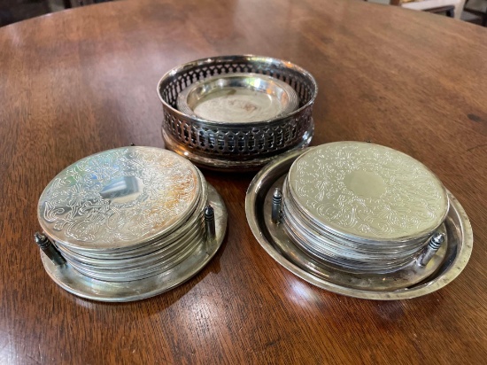Silver Plated Coaster Sets