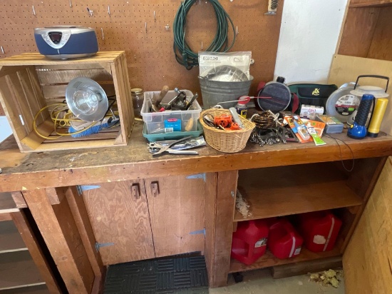 Contents Of Work Bench/Cabinet (See Photos)