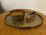 (3) Brass Asian Dishes