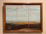 Neil Rowe, Triptic Painting On Tile
