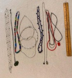 Costume jewelry, necklaces. From retailers such as Nordstrom and Macy's, as well as artisan makers.