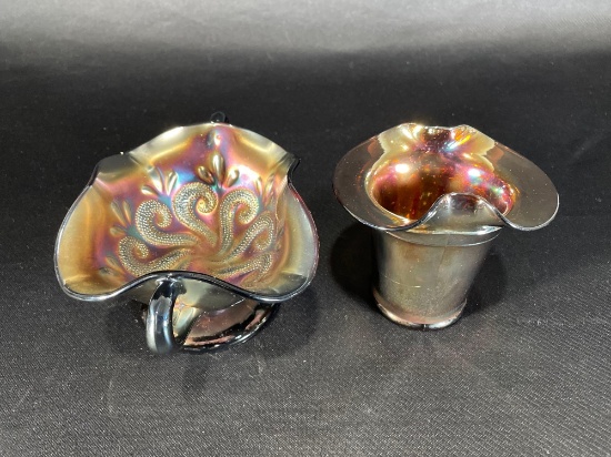 Dugan "Question Mark," Amethyst/Purple Bon Bon Dish & Dugan Top Hat