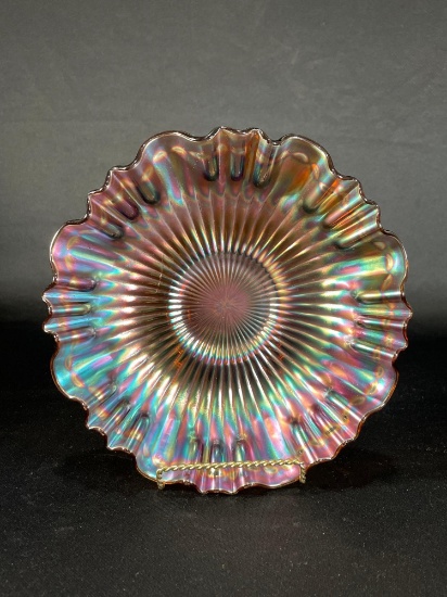 Westmoreland "Smooth Rays," Amethyst/Purple Bowl 9"