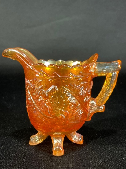 Greener "Thistle & Thorne," Marigold Footed Creamer, 4"h