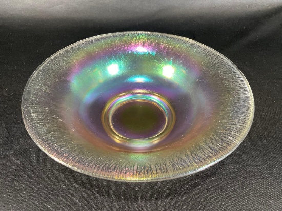 12" Opalescent/Carnival Glass Bowl
