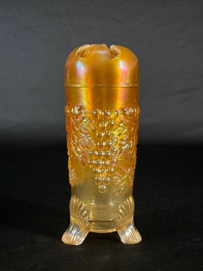 Northwood, " Grape & Cable," Marigold, Hat Pin Holder, 7"h