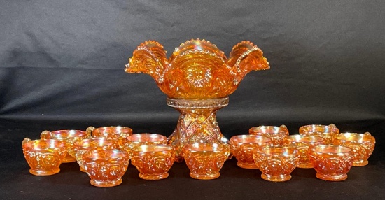Imperial,"Fashion," Marigold, Punch Bowl Set
