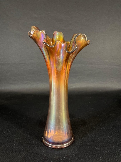 Imperial, "Freefold," Lavender, Vase, 10-3/4"h