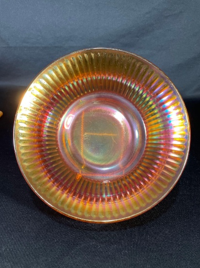 Imperial, "Smooth Rays," Marigold Bowl, 10"dia
