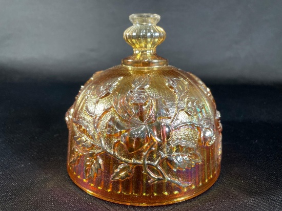"Luster Rose" Marigold Butter Lid 5-1/4" W x 5" H