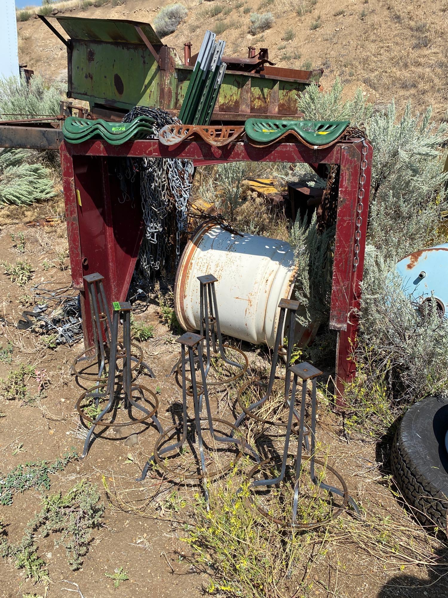 (6) Custom John Deere Tractor Seats w/ Stools Proxibid