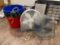 (2) Fans & (3) Buckets w/ Rope Handles