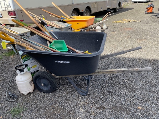 Wheel barrow w/ contents (see photos)