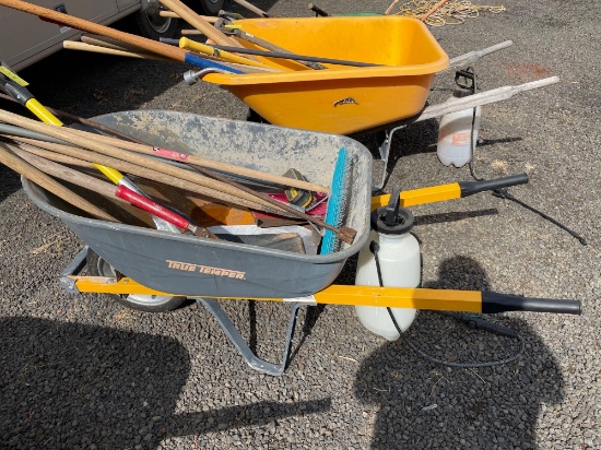 Wheel barrow w/ contents (see photos)
