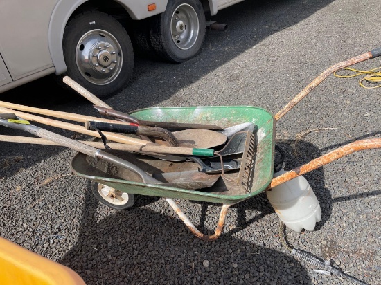 Wheel barrow w/ contents (see photos)