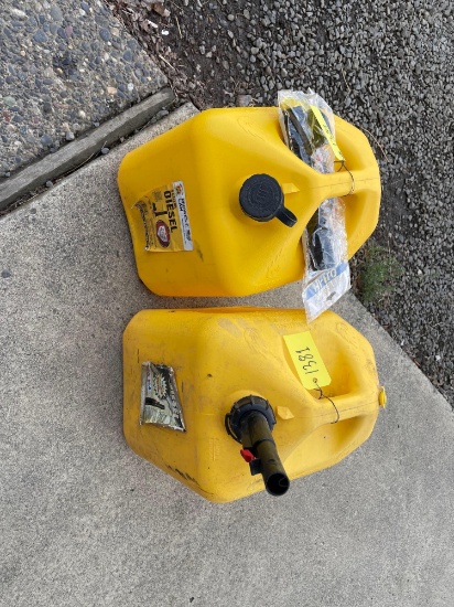 (2) 5 gallon fuel containers