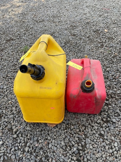 (1) 5 gallon fuel container & (1) 2 gallon fuel container