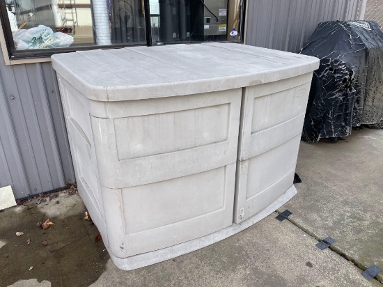 Suncast plastic outdoor storage container