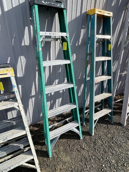 (2) Werner 6' Fiberglass Stepladder