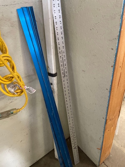 (2) Straight Edges, CST/Berger Surveying Leveling Rod & Johnson Yard Stick