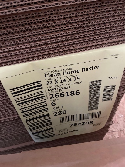 Pallet of cardboard boxes