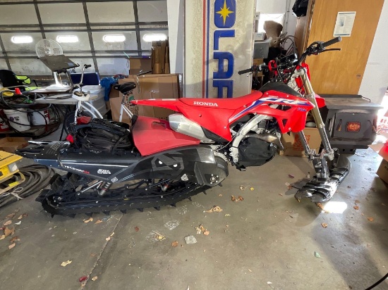 2020 Honda 450RX Dirt Bike w/ Yeti 129 Snow Kit