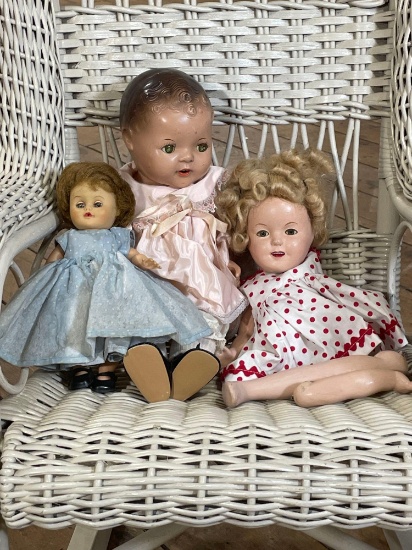 (3) Vintage dolls -see photo's-