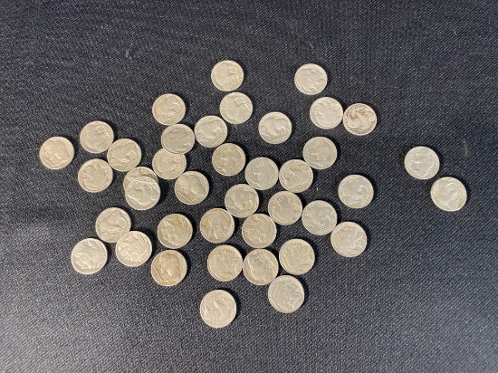 (40) Assorted Buffalo Nickels (See Description)