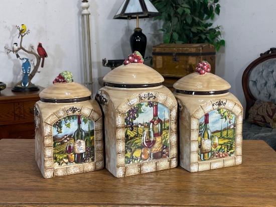 3-Pc Tuscan View Canister Set