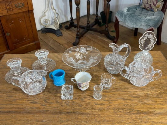 Assorted Clear Glass Dishes Etc.