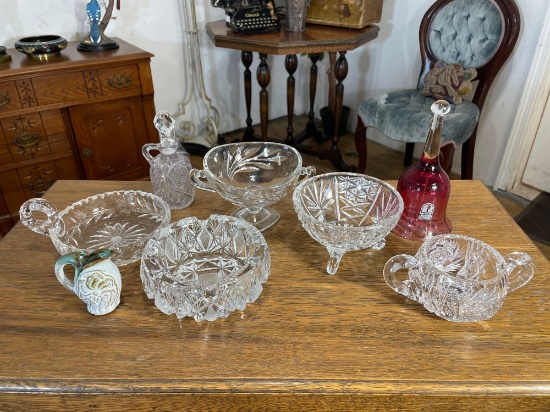 Assorted Clear Glass Dishes