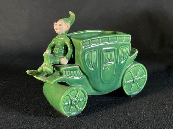 Golden Gate Cali. Treasure Craft Ceramic Wagon w/ Elf.