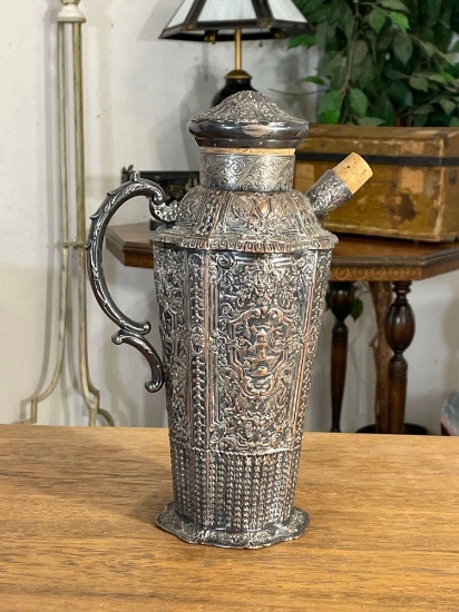 Antique Silver Plated Coffee Pot
