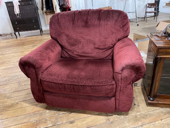 Best Chairs Inc, reclining extra wide burgundy arm chair