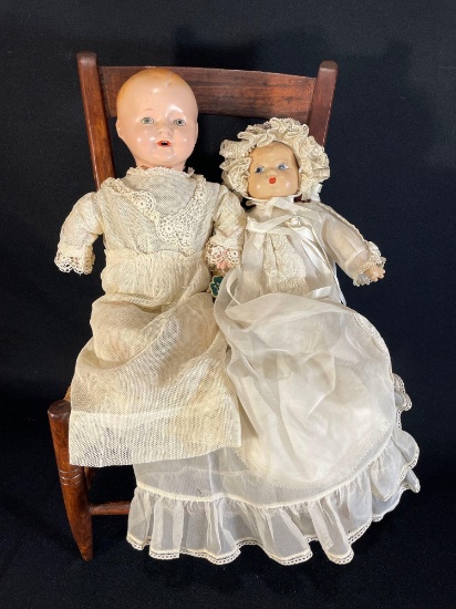 Early 13" Madame Alexander & 11" USA Ideal baby dolls