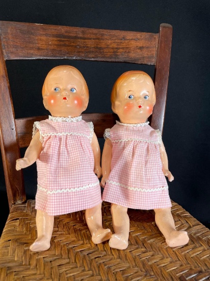 Pair of 10" Effanbee West Germany baby dolls
