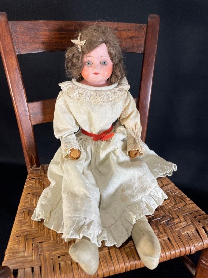 16" antique Bisque headed doll