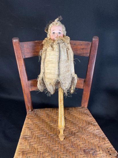 14" Antique Victorian Marionette doll w/ bisque head
