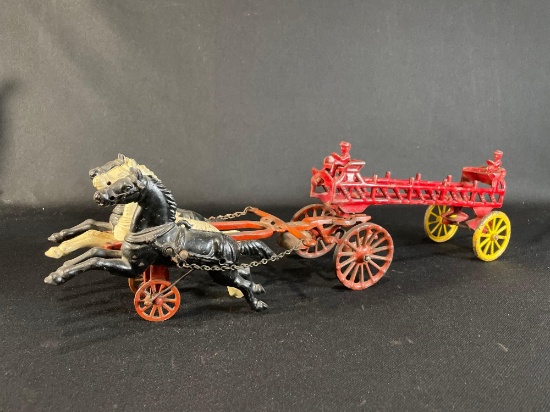 Kenton Cast Iron Horse Drawn Ladder Wagon