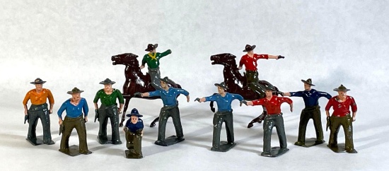 Britains "Wild West Types," 11-Pc Lead Figurine Set w/ Original Box