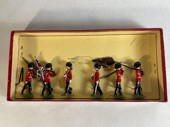 Britains " Colour Party of The Scots Guards," 6-Pc Lead Figurines w/ Original Box No. 2084