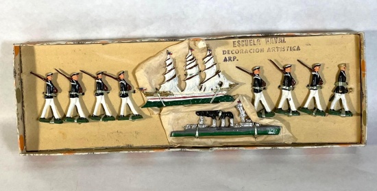 Spanish Naval School Lead Figurines w/ Original Box