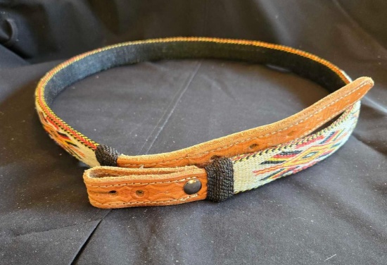 Western hitched horsehair belt